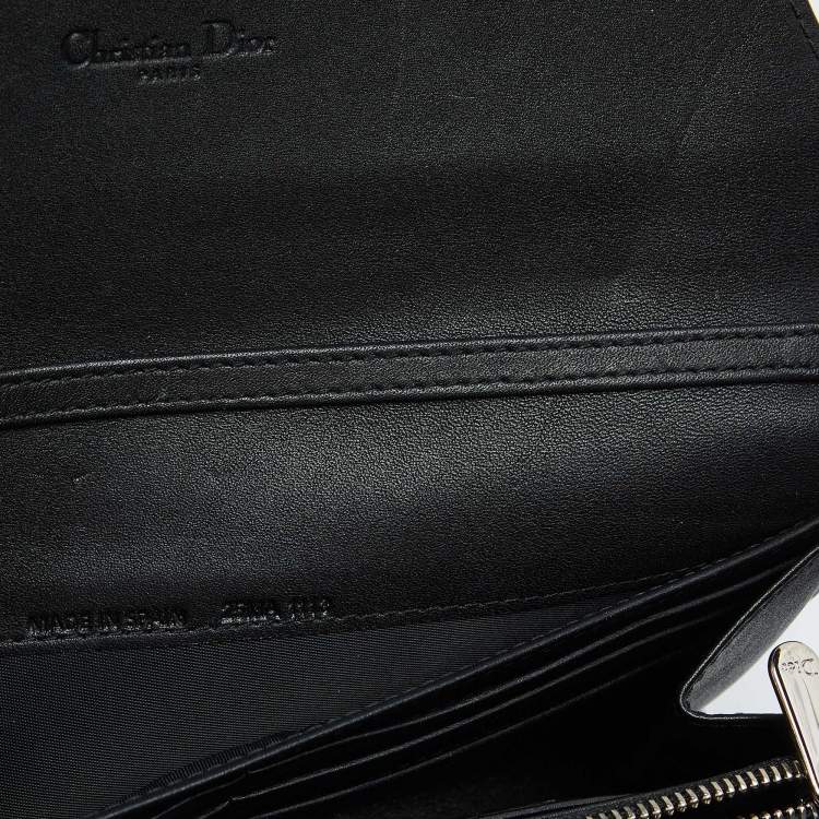 مملوكة مسبقًا Dior Black/Beige Leather and Python Addict Rendez-Vous Wallet on Chain