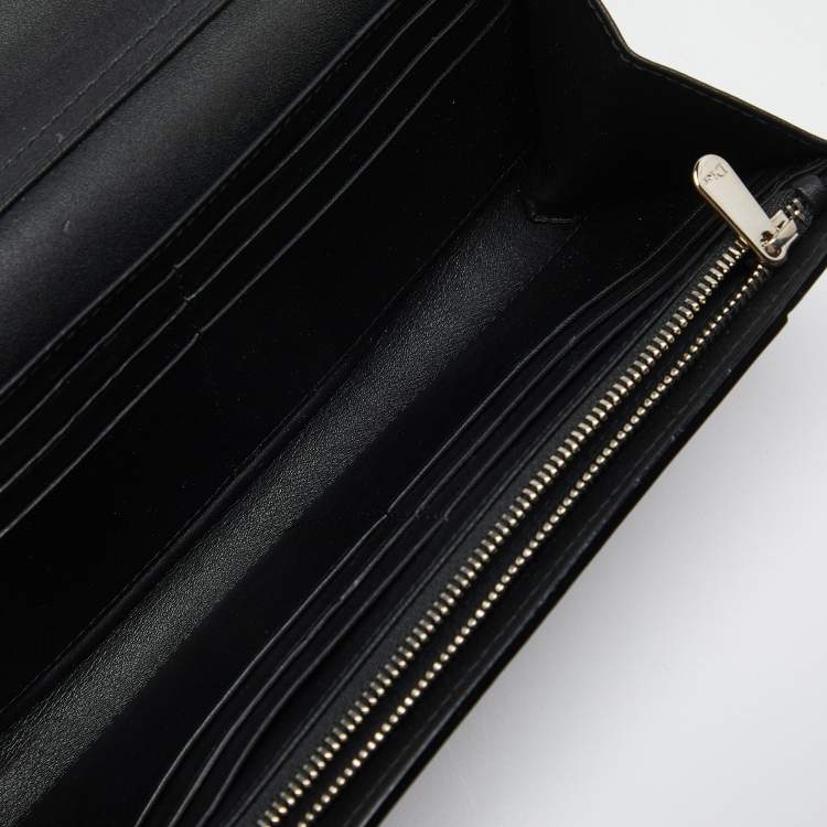 مملوكة مسبقًا Dior Black/Beige Leather and Python Addict Rendez-Vous Wallet on Chain