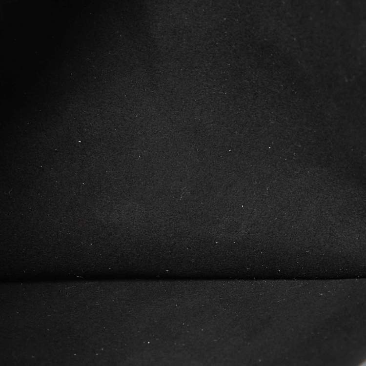 Pre Owned Dior Black Crinkled Leather Saddle Waist Belt Bag