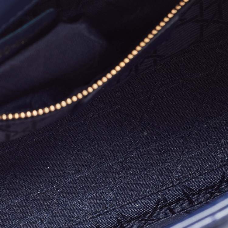 Pre Owned Dior Dark Blue Cannage Leather Small My ABCDior Lady Dior Tote
