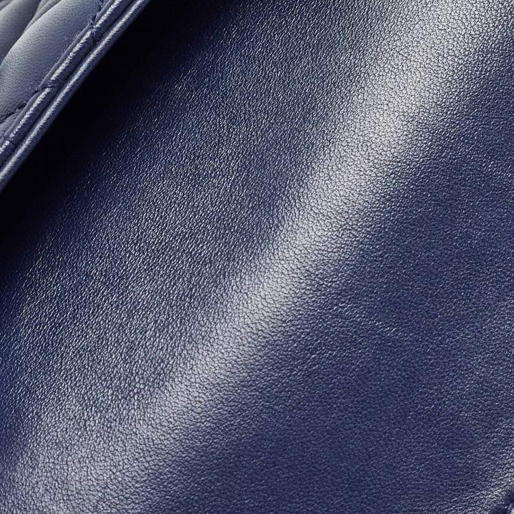 Pre Owned Dior Dark Blue Cannage Leather Small My ABCDior Lady Dior Tote