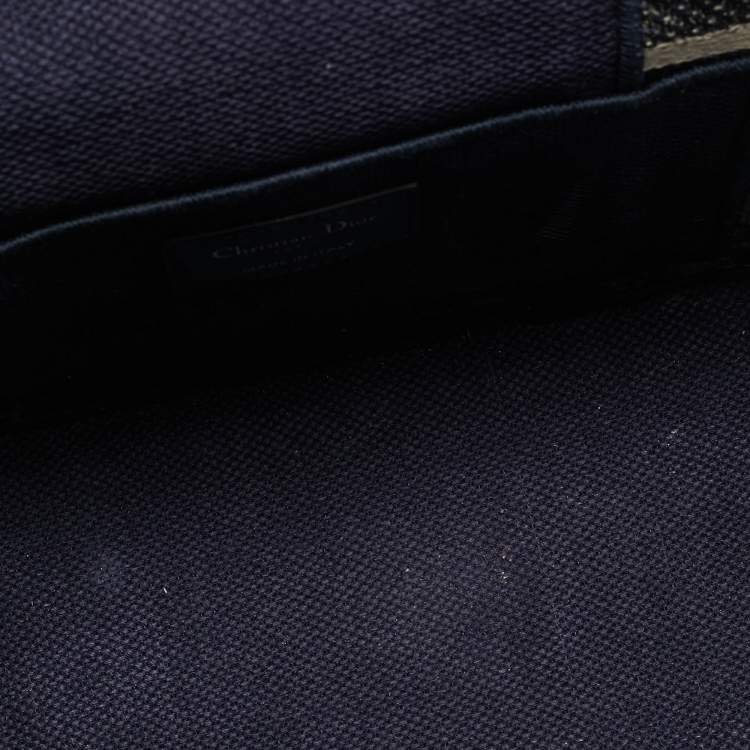 Pre Owned Dior Navy Blue Oblique Canvas Diortravel Vanity Case