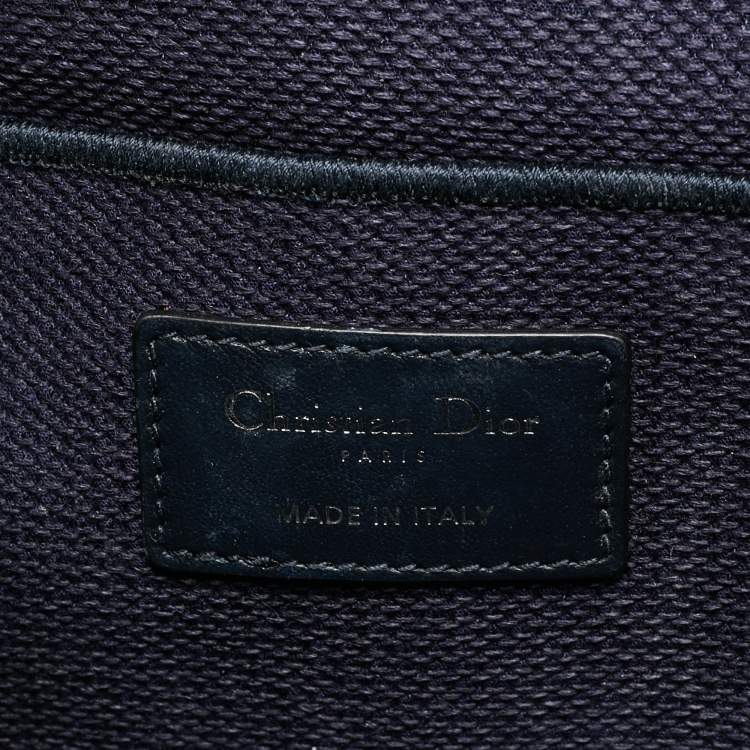 Pre Owned Dior Navy Blue Oblique Canvas Diortravel Vanity Case