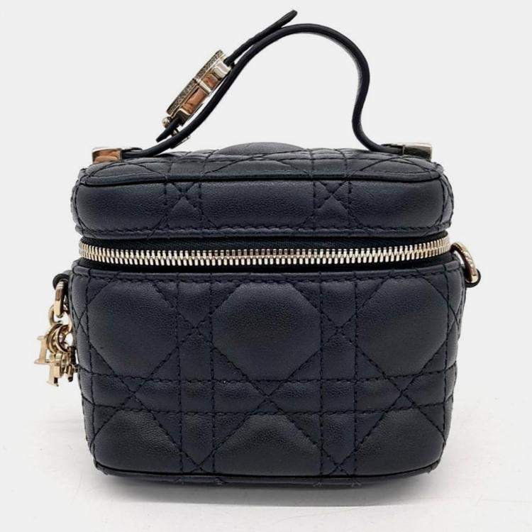Pre Owned Christian Dior Cannage Micro Vanity Bag