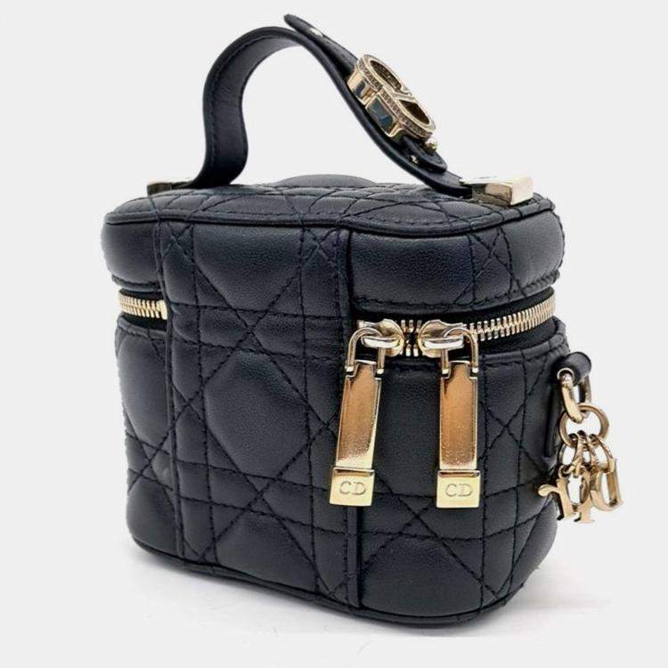 Pre Owned Christian Dior Cannage Micro Vanity Bag