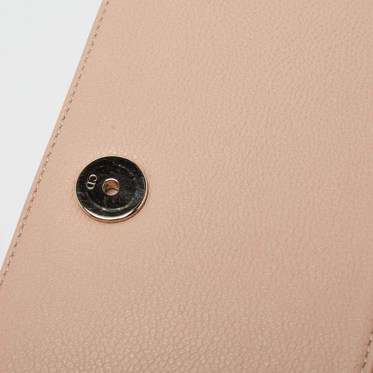 Pre Owned Dior Beige Leather Diorama Wallet on Chain