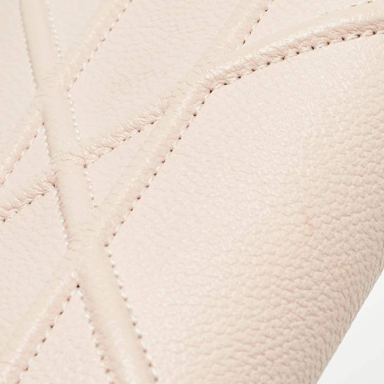 Pre Owned Dior Light Pink Leather Diorama Wallet on Chain