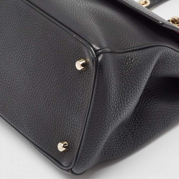 Pre Owned Dior Black Leather Medium Be Dior Flap Bag