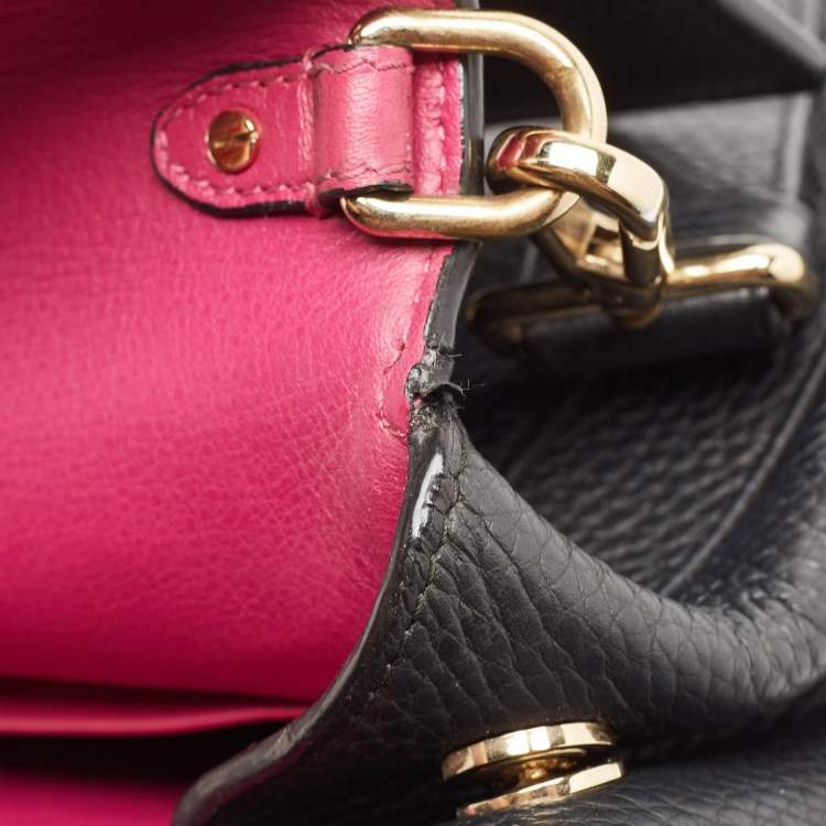 Pre Owned Dior Black Leather Medium Be Dior Flap Bag