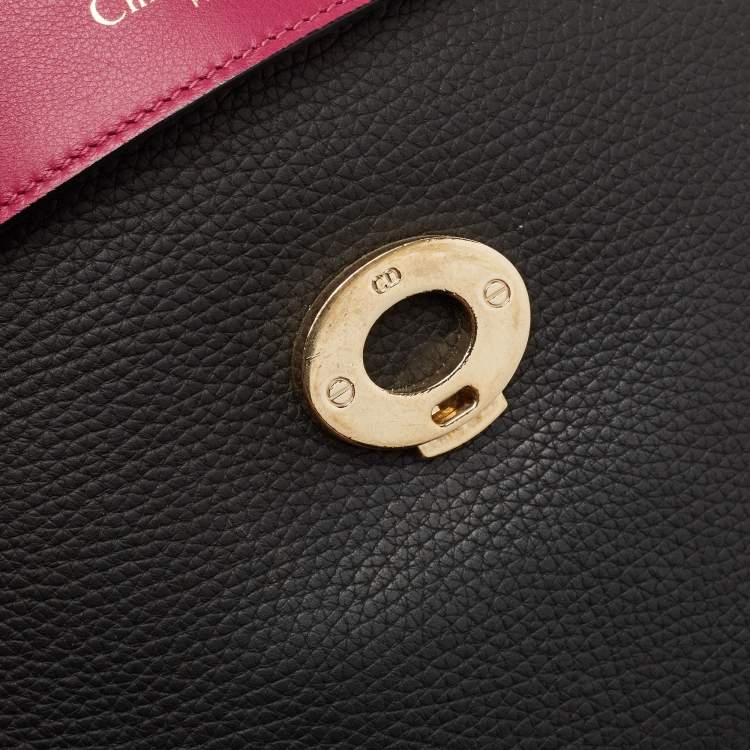Pre Owned Dior Black Leather Medium Be Dior Flap Bag