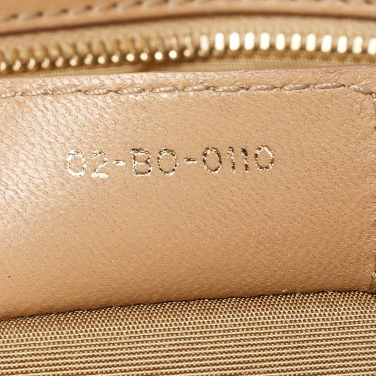 Pre Owned Dior Beige Cannage Leather Chri Chri Chain Tote