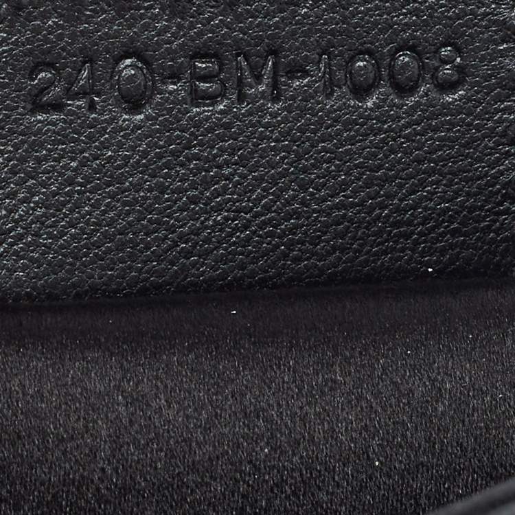 Pre Owned Dior Black Cannage Satin Lady Dior Clutch