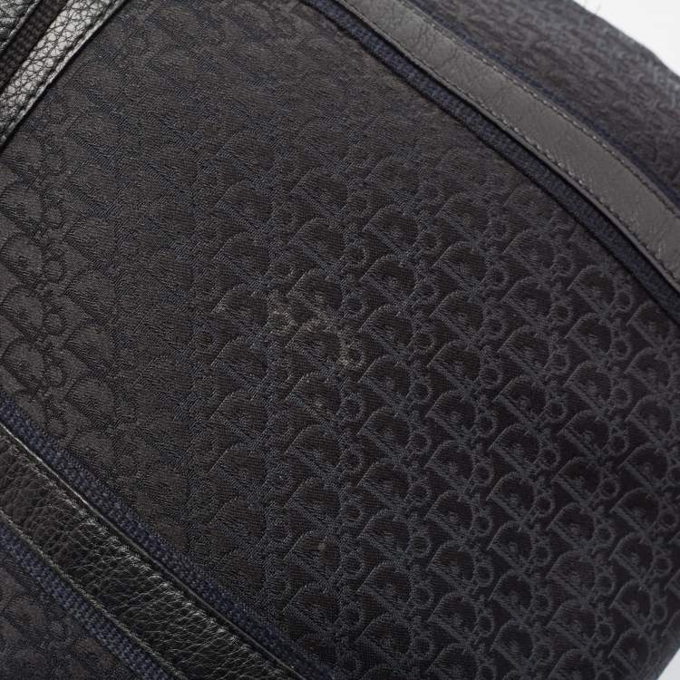 Pre Owned Dior Black Diorissimo Canvas and Leather Street Chic Tote