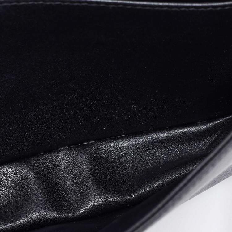 Pre Owned Dior Black Quilted Leather Lady Dior Chain Clutch