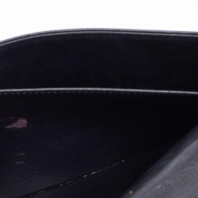 Pre Owned Dior Black Quilted Leather Lady Dior Chain Clutch