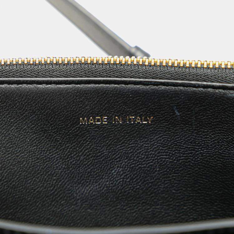Pre Owned Christian Dior Black Lambskin Macrocannage Mini Miss Caro Bag 