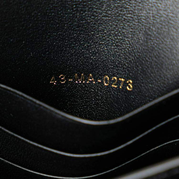 Pre Owned Christian Dior Black Lambskin Macrocannage Mini Miss Caro Bag 