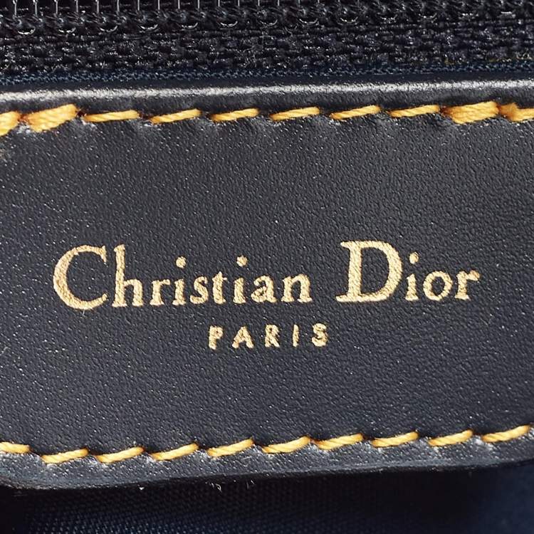 Pre Owned Dior Blue Oblique Canvas Saddle Bag