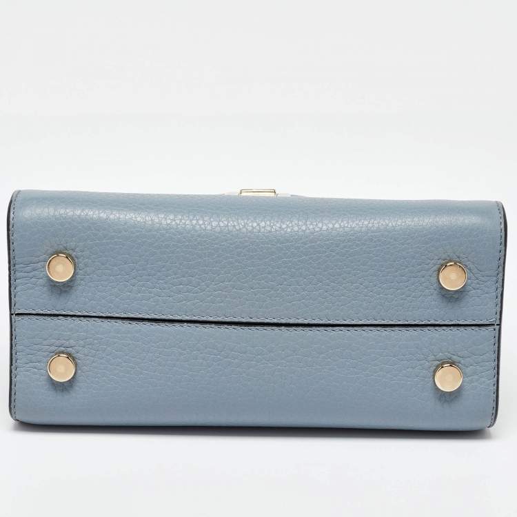 مملوكة مسبقًا Dior Blue Leather Mini Diorever Tote