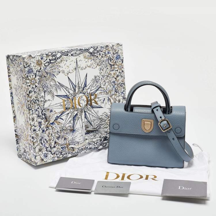 مملوكة مسبقًا Dior Blue Leather Mini Diorever Tote