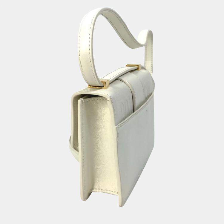 Pre Owned Dior White Leather 30 Montaigne Shoulder Bags