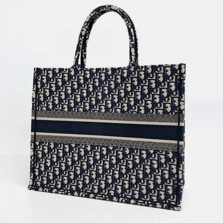 Pre Owned Christian Dior Oblique Book Tote Bag 42