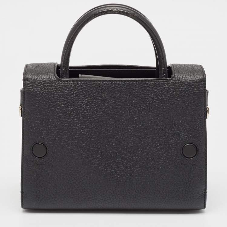 Pre Owned Dior Black Leather Mini Diorever Top Handle Bag