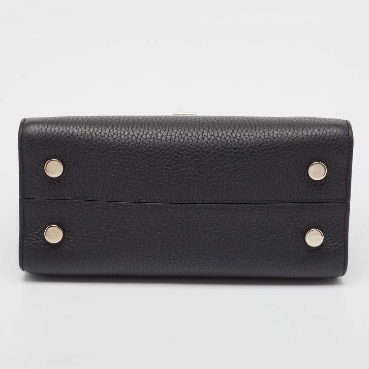Pre Owned Dior Black Leather Mini Diorever Top Handle Bag