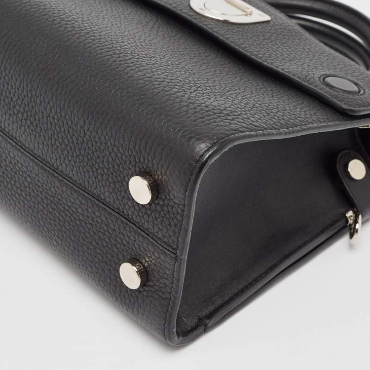Pre Owned Dior Black Leather Mini Diorever Top Handle Bag