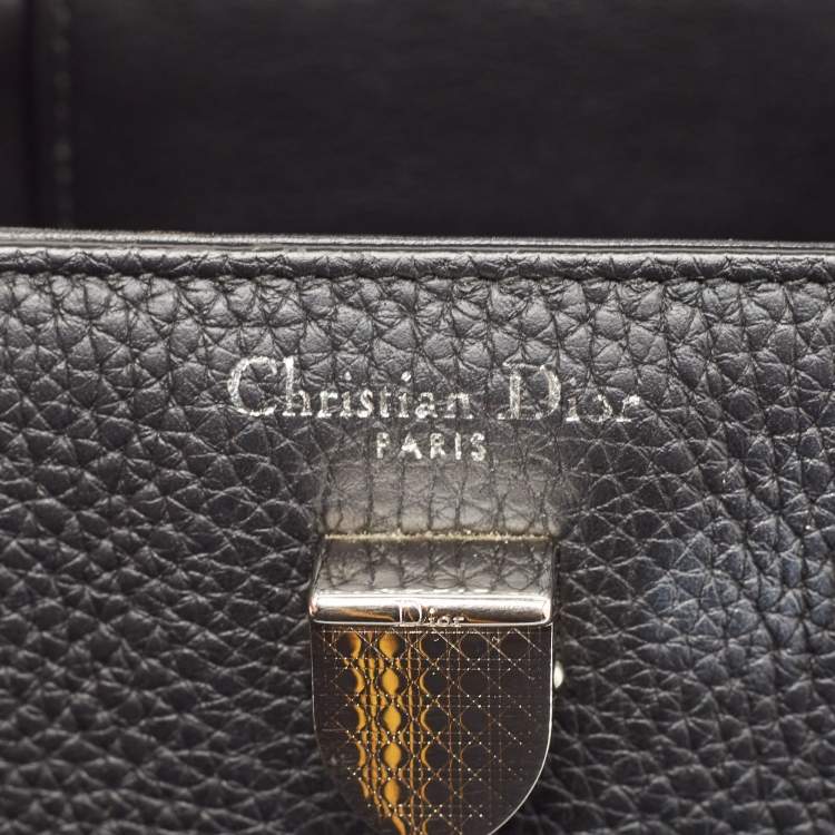 Pre Owned Dior Black Leather Mini Diorever Top Handle Bag