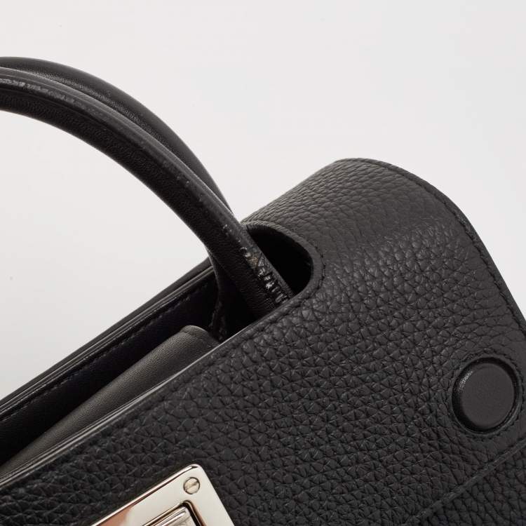 Pre Owned Dior Black Leather Mini Diorever Top Handle Bag