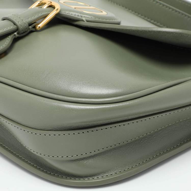 Pre Owned Dior Green Leather Medium Bobby Shoulder Bag