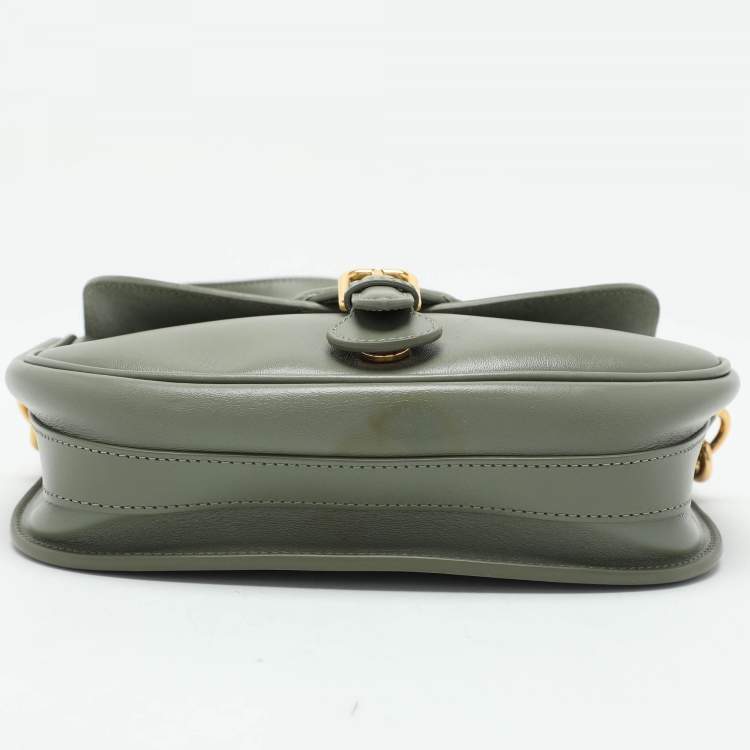 Pre Owned Dior Green Leather Medium Bobby Shoulder Bag