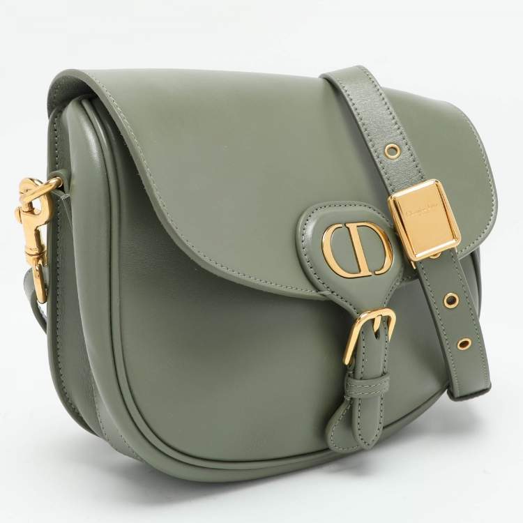 Pre Owned Dior Green Leather Medium Bobby Shoulder Bag