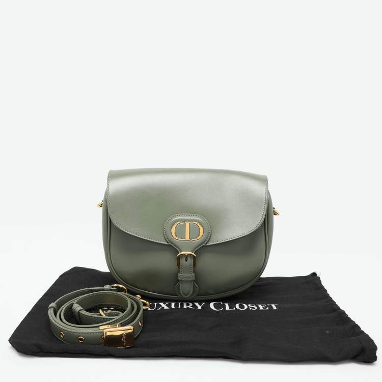 Pre Owned Dior Green Leather Medium Bobby Shoulder Bag