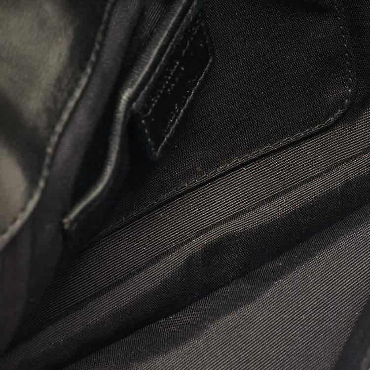 Pre Owned Dior Black Cannage Leather Lady Dior Chain Clutch