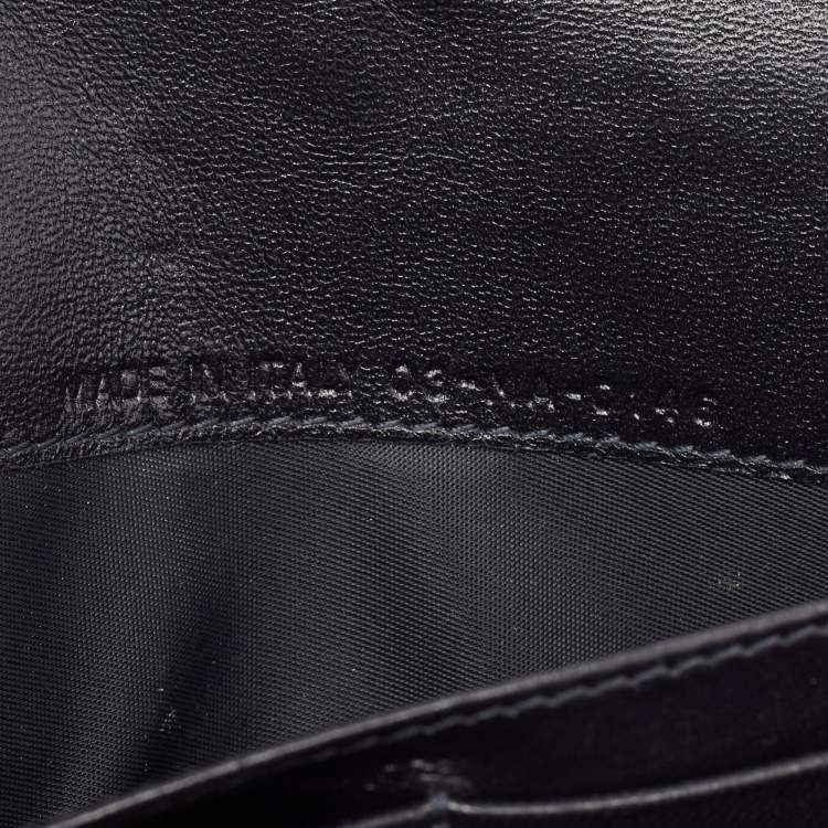 Pre Owned Dior Green Crackled Patent Leather Diorama Wallet On Chain