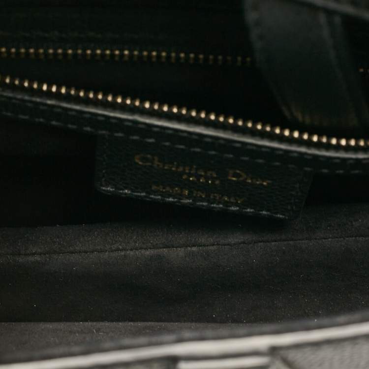 Pre Owned Dior Black Leather Saddle Bag