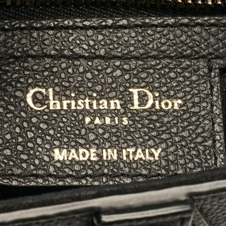 Pre Owned Dior Black Leather Saddle Bag
