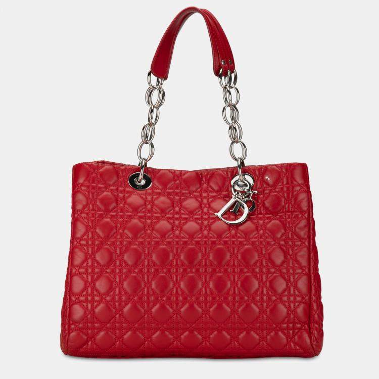 Pre Owned Dior Large Cannage Lady Dior Soft Tote Bag