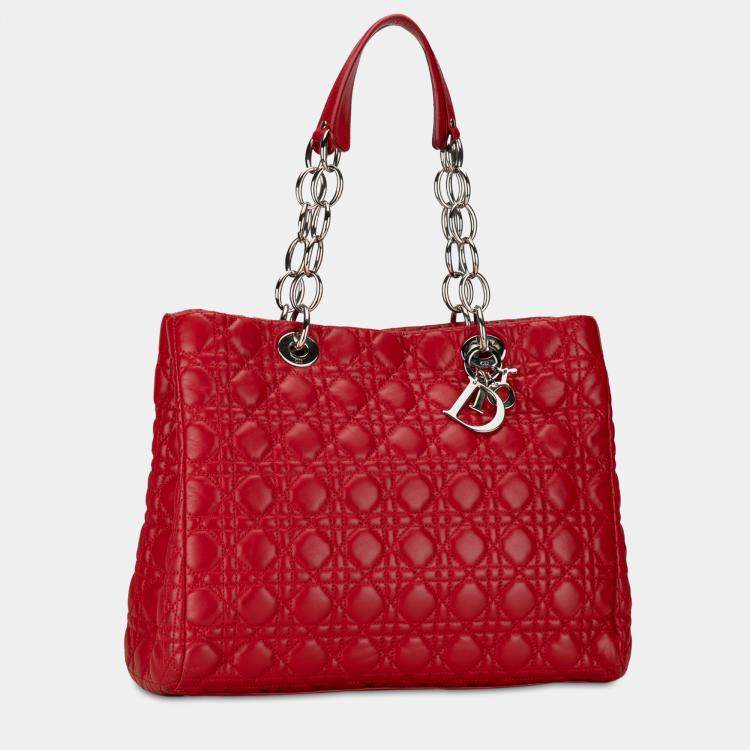 Pre Owned Dior Large Cannage Lady Dior Soft Tote Bag