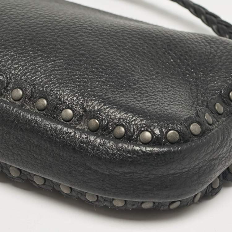 مملوكة مسبقًا Dior Black Leather Ethnic Clutch Bag
