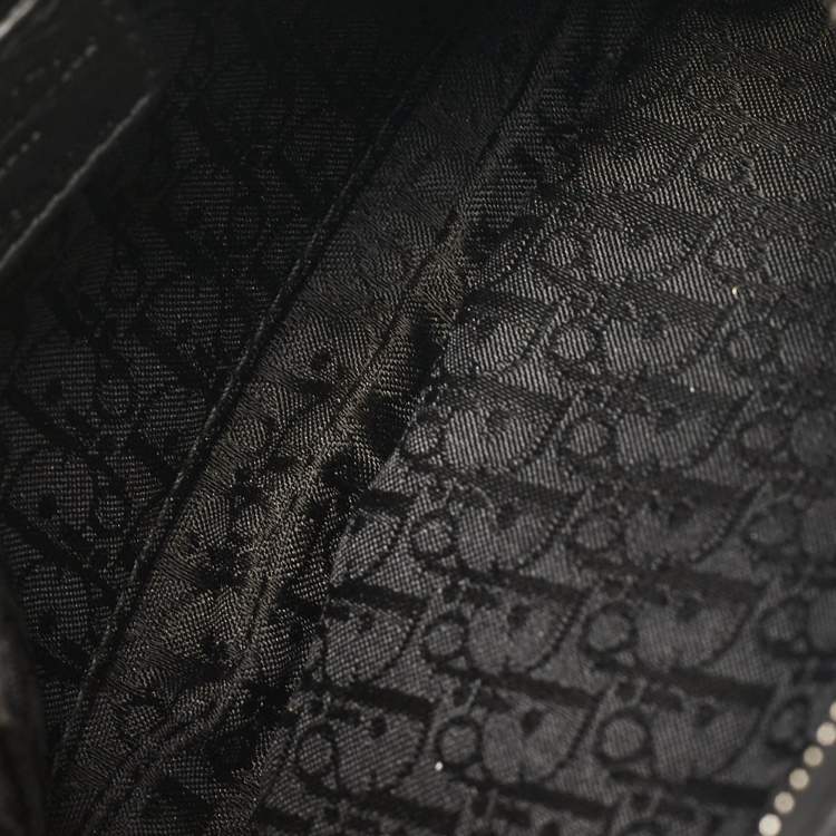 مملوكة مسبقًا Dior Black Leather Ethnic Clutch Bag