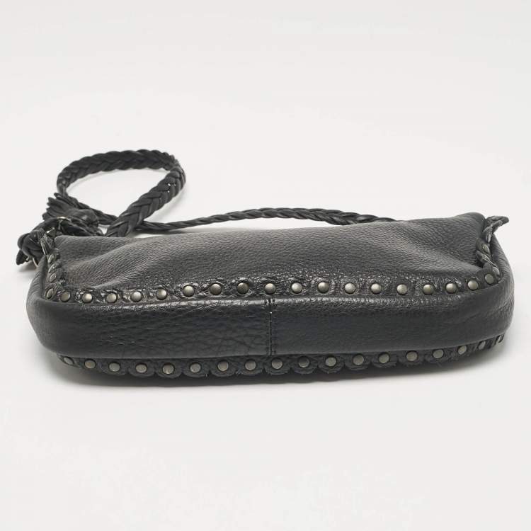 مملوكة مسبقًا Dior Black Leather Ethnic Clutch Bag