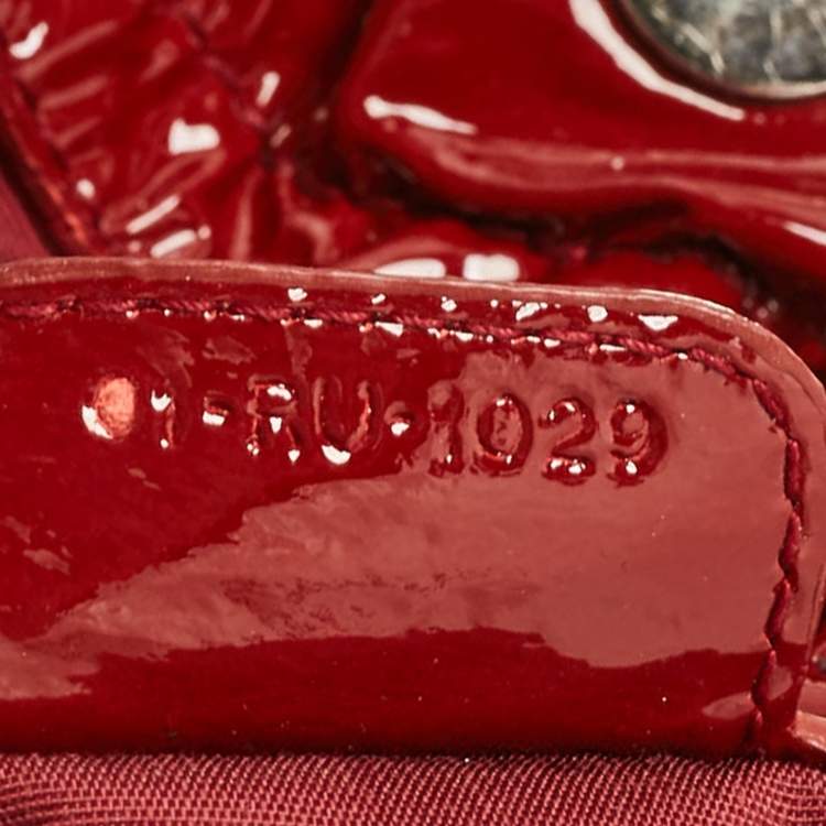 Pre Owned Dior Red Patent Patent Leather Le Trente Tote