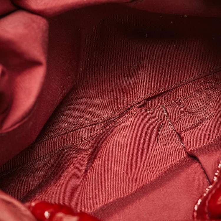 Pre Owned Dior Red Patent Patent Leather Le Trente Tote