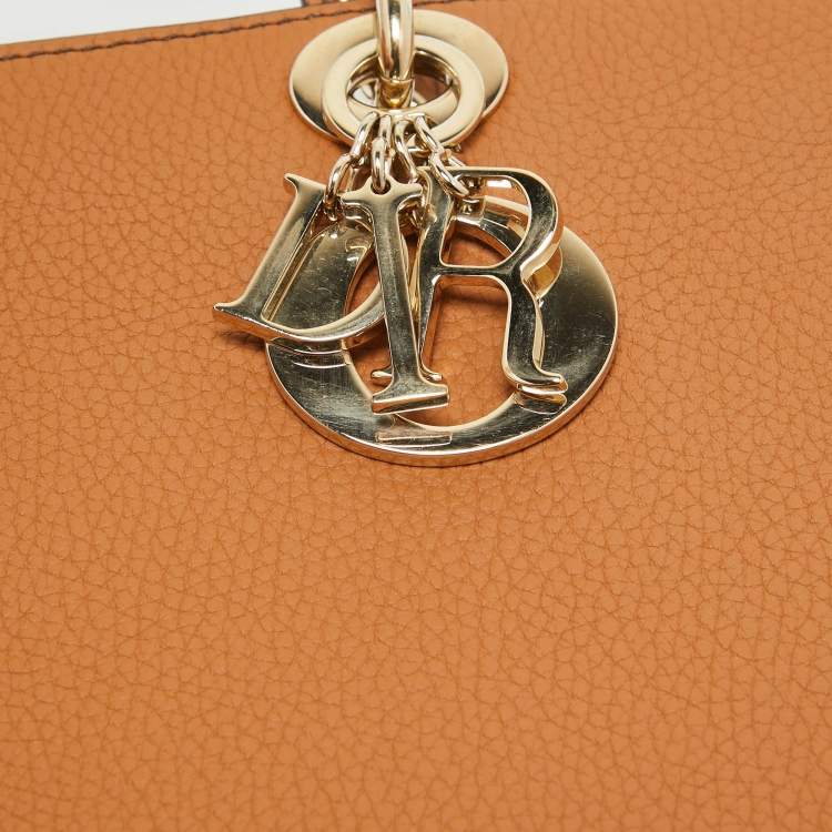Pre Owned Dior Brandy Leather Medium Lady D-Sire My ABCDior Tote