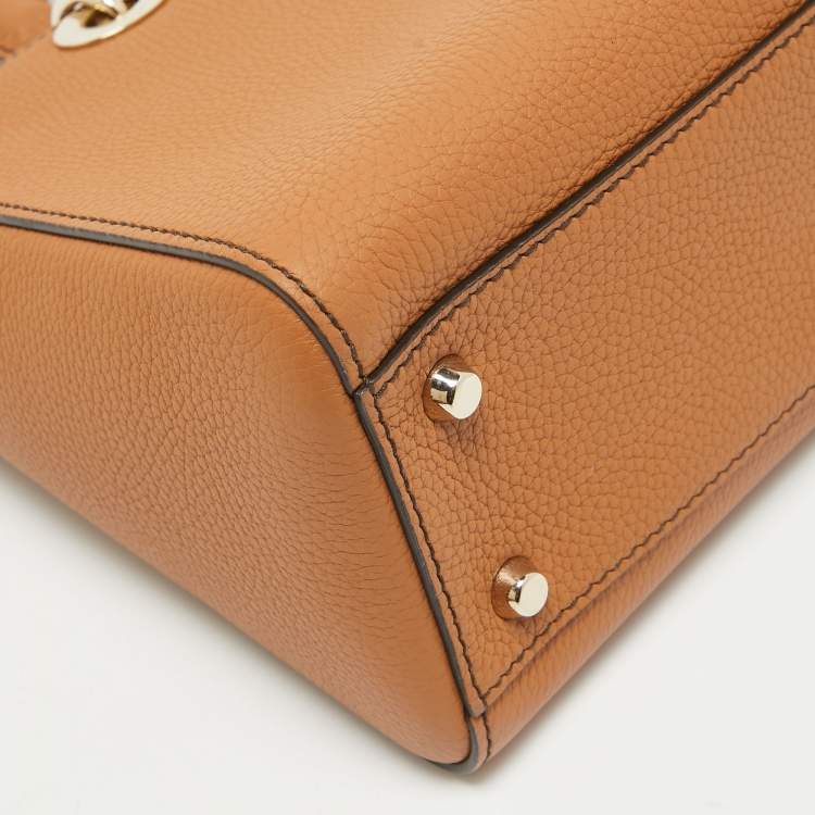Pre Owned Dior Brandy Leather Medium Lady D-Sire My ABCDior Tote