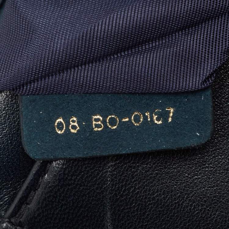 Pre Owned Dior Navy Blue Leather Leather Diorama Wallet On Chain