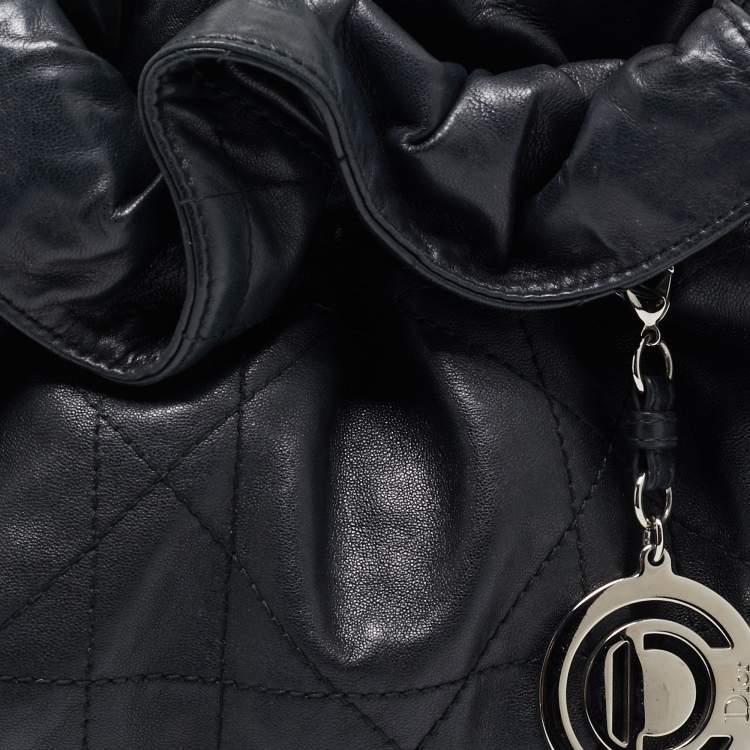 Pre Owned Dior Black Cannage Leather Le Trente Hobo